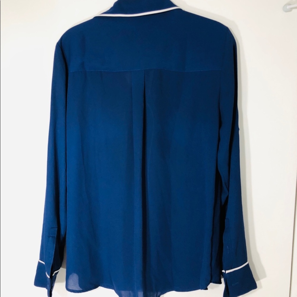 Express Portofino Piped Collar Button Down Shirt - image 2